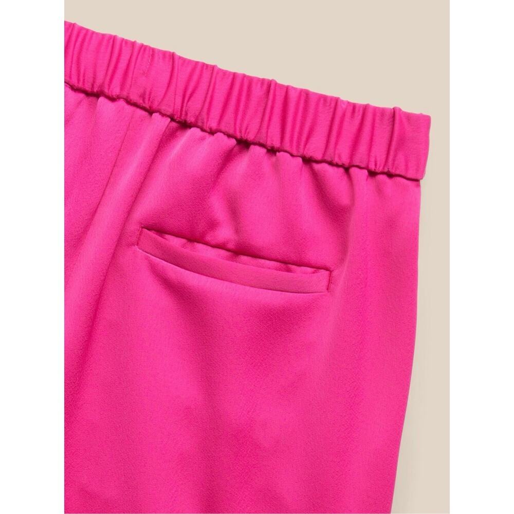 Banana Republic Satin Wide Leg Pants Pink LT Tall 34” Inseam - Picture 7 of 16